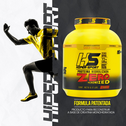 Proteína Whey Hidrolizada Zero 2.8 Kg Sabores Hiper Sport Hs Vainilla