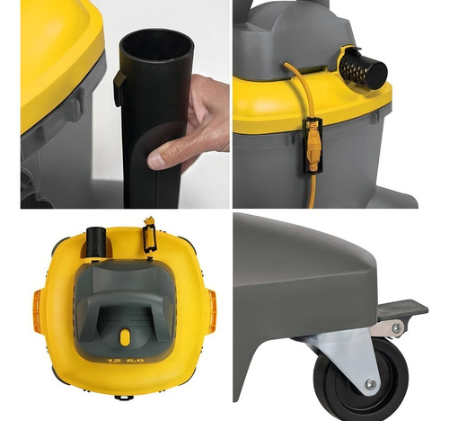 Aspiradora Seco Mojado Trabajo Rudo Koblenz Wd-12 C4 12 Gal Color Negro De Amarillo