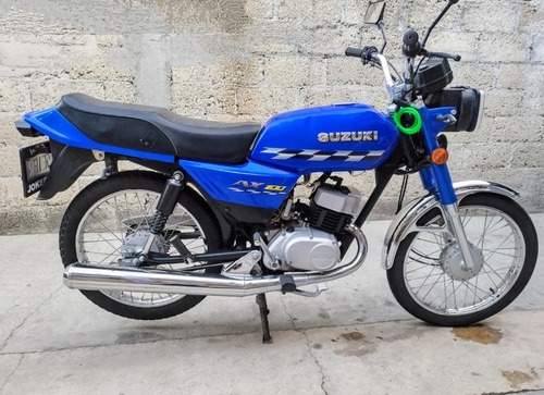 Moto Susuki Ax 100 Color Azul Con Faros Modificamos