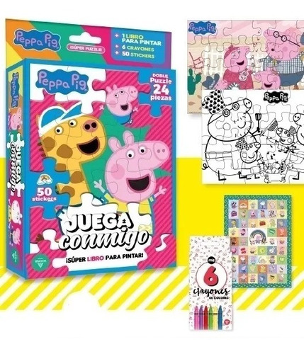 Libro Para Pintar Juega Conmigo Peppa Pig