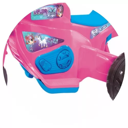 Mini Moto Eletrica Infantil Rosa Meg Turbo 6v Magic Toys