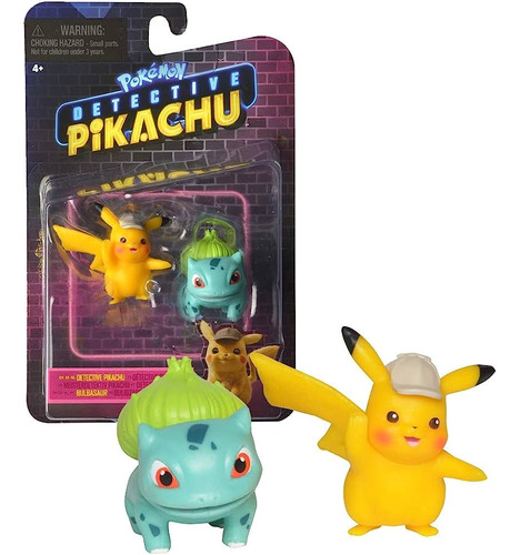 Set Detective Pikachu + Bubasaur Pokemon Detective Pikachu