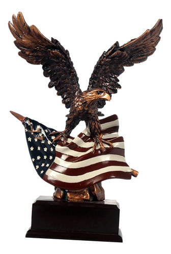 Escultura De Águila Con Bandera Americana, Creativa Moderna