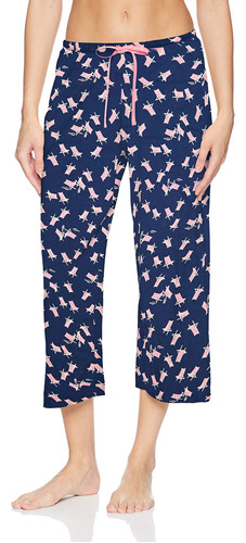 Pantalon De Dormir Pijama Capri De Punto Estampado Hue