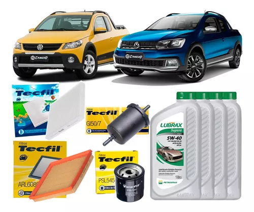 Kit Troca de Óleo 5w40 e Filtros Vw Saveiro Cross 1.6 Msi 2014/2023