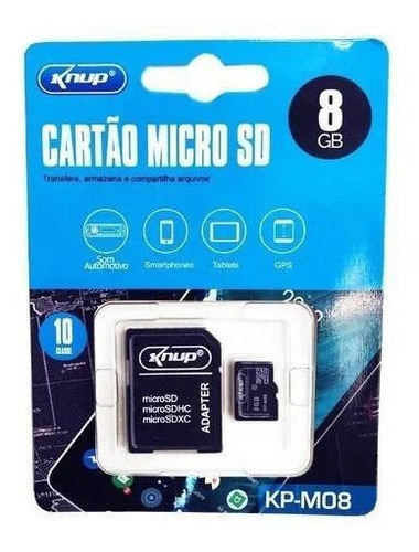 3 Cartão De Memoria Micro Sd 8gb + Adaptador Atacado