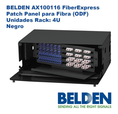 Belden Ax100116 -  Patch Panel Odf Para Rack, 4u, Negro