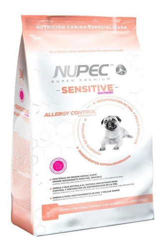 Imagen 1 de 1 de Alimento Nupec Sensitive Razas Pequeñas Bolsa 8 Kg