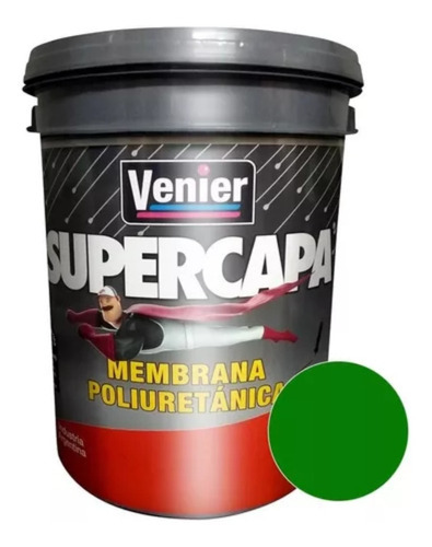 Supercapa Poliuretanica Membrana Liquida 5 Kg Color Verde