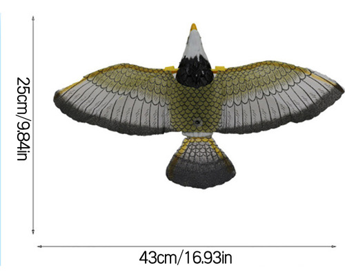 Luminoso Repelente De Pájaros Con Forma De Águila Colgante C