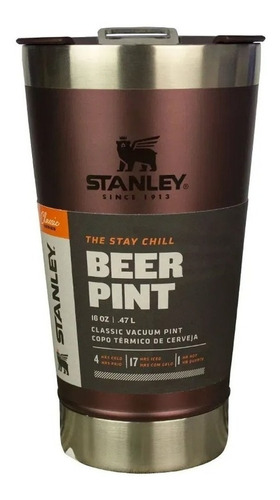 Copo Térmico Para Cerveja Stanley Pint Inox C/ Abridor 473ml