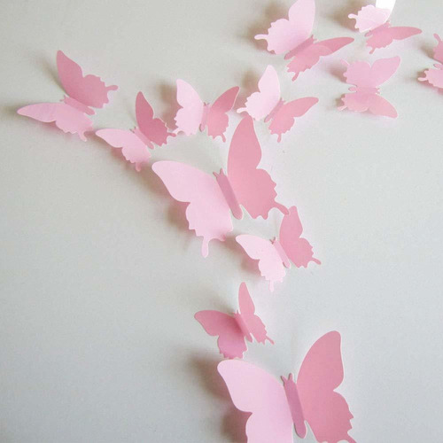 24pcs 3d Butterfly Removable Mural Stickers Wall Stickers De