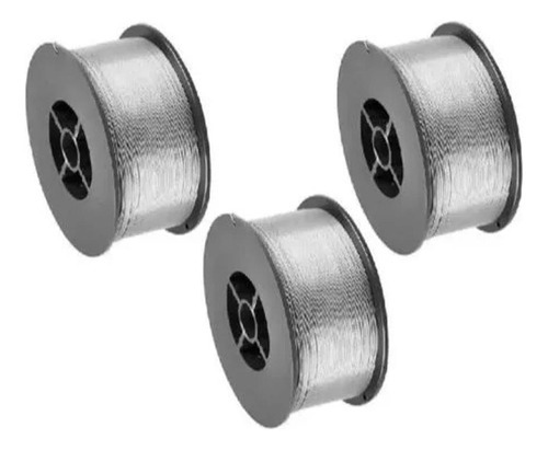 3 Pcs Arame Solda Mig Inox 308l 0.8mm Uso Com Gás Rolo 1kg