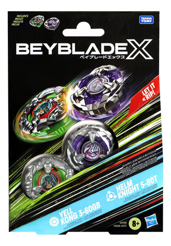Juego Beyblade, Paquete Doble: Yell Kong, 60 Ml, Y Helm Knig