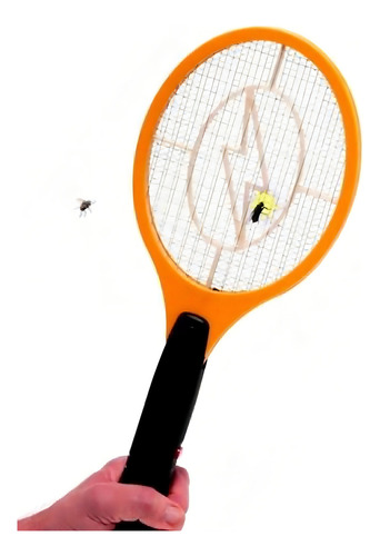 Paleta Raqueta Mata Mosquitos Moscas Recargable Usb + Cable Color Amarillo