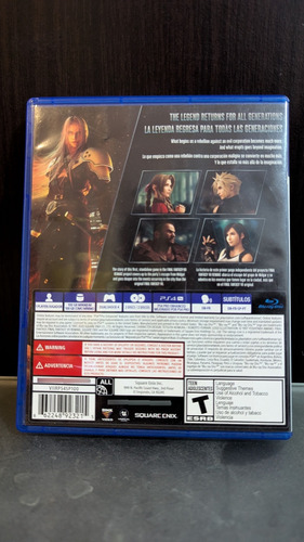 Final Fantasy Vii Remake Ps4 Y Final Fntasy Xv Ps4 (Usado)