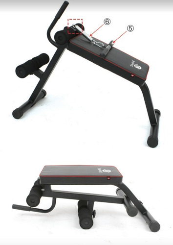 Banco Corto Ajustable Y Plegable Miking Abdominales