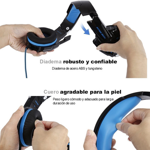 Audífonos G9000 Estéreo Con Luz Led Para Videojuegos Pc
