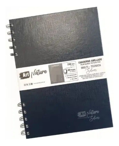 Cuaderno Para Dibujo Plantec Silver A5 20h 230g Espiral Mix