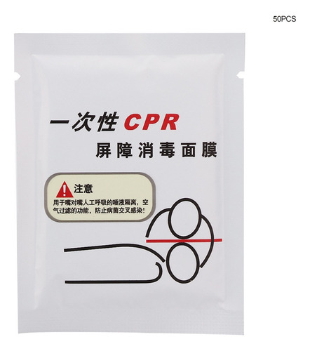 Y Protector Facial Desechable Para Entrenamiento De Rcp, 50