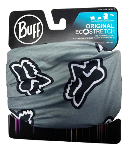 Bandana Buff Para Motociclista (diferentes Modelos) Color Fox Gris Diseño De La Tela Diseño Talla Unitalla