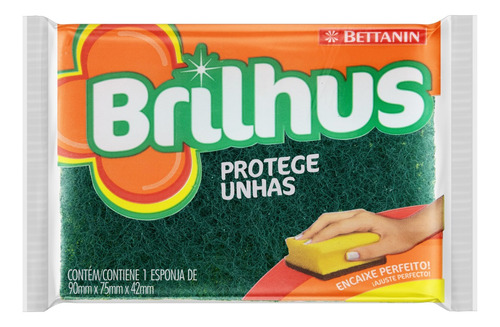 Esponja Brilhus Multiuso Protege Unhas amarelo