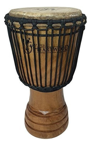 Tambor Djembe Tallado A Mano De África - 9''x 18 '' Tamaño P