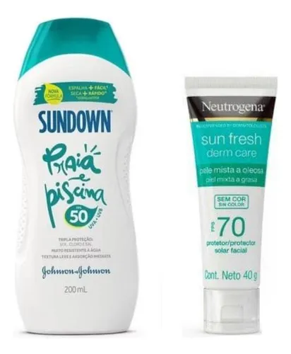comprar Kit Protetor Solar Sundown Fps 50 + Facial Neutrogena Fps 70