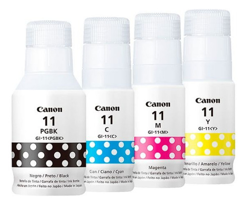 Tinta Canon Gi-11 Negro Y Colores Original 