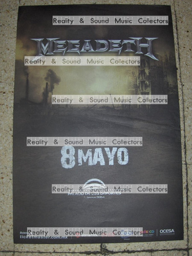 Megadeth Poster Palacio Original De Coleccion