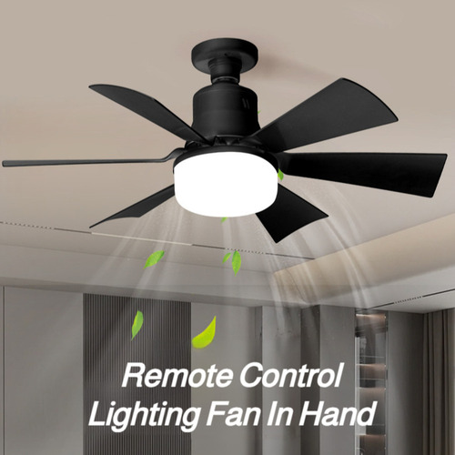 Q Fan Lamps And Lanterns Small With Remote 30w Black
