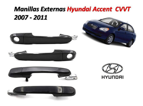 Manilla Externa Hyundai Accent Cvvt 2007 - 2011 Unidad