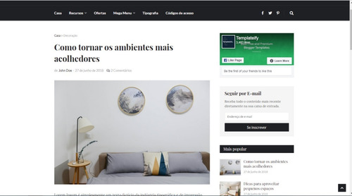 Template Seo Para Blogspot Do Google Seo / Pronta Entrega