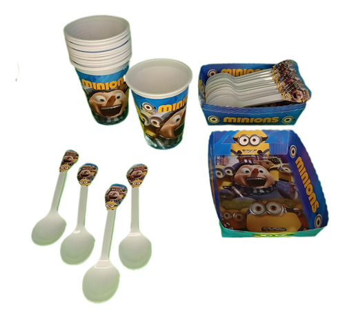 Kit Decoracion Infantil Minions 24niños Leer Descripcion