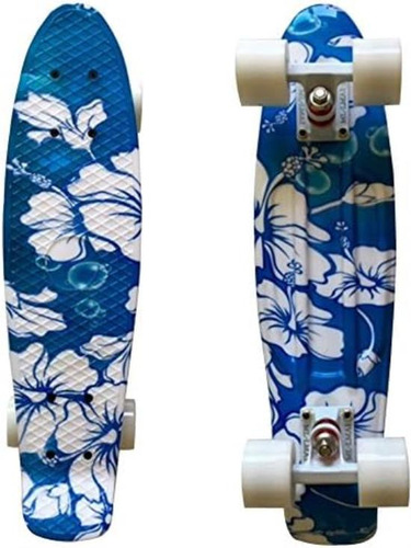 Lmai 22 Mini Cruiser Skateboard Graphic Flower Floral Board 