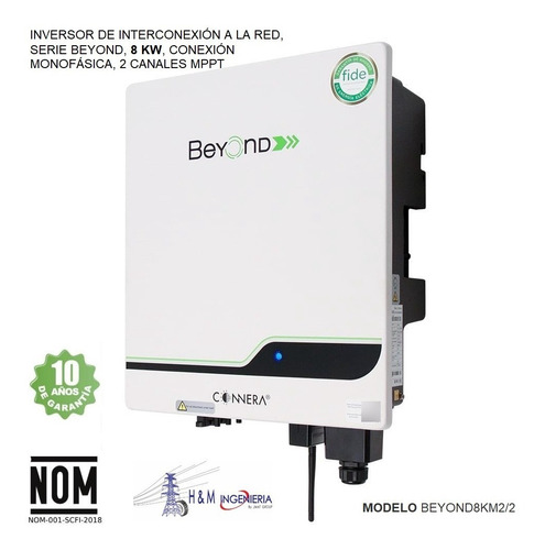 Inversor Beyond De Interconexión A La Red 8 Kw Monofásico