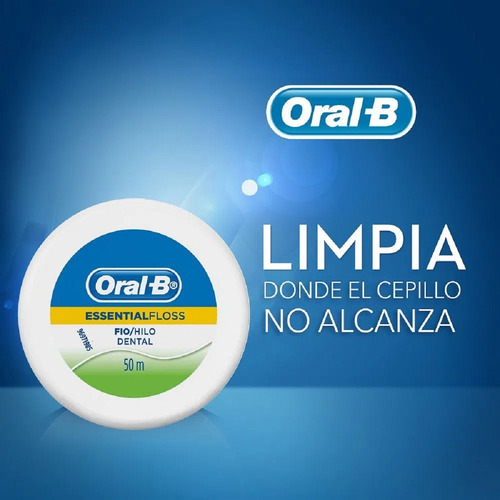 Hilo Dental Essential Floss 50mtrs Con Cera Oral-b