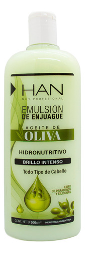 Han Enjuague Acondicionador Aceite De Oliva Brillo X 500 