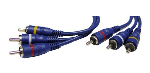 Cable Audio Y Video 3 Rca X 3 Rca Macho A Macho 4 Mts 