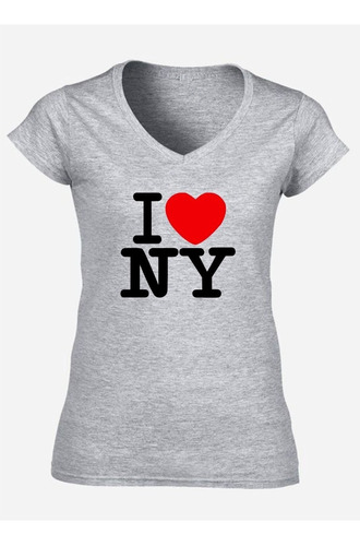 Remera Mujer Escote V - I Love New York