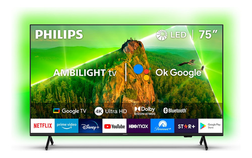 Smart Tv Philips Ambilight 75 4k Uhd 75pud7908 Google Tv