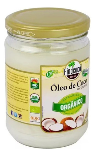 Óleo De Coco Extravirgem Orgânico 500ml - Finococo