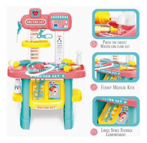 Set Juego De Doctor Medico Juguete 20 Piezas Dj Toys