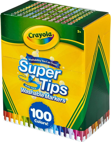 Imagen 3 de 11 de Juego 100 Marcadores Crayola Super Tips Tinta Lavable