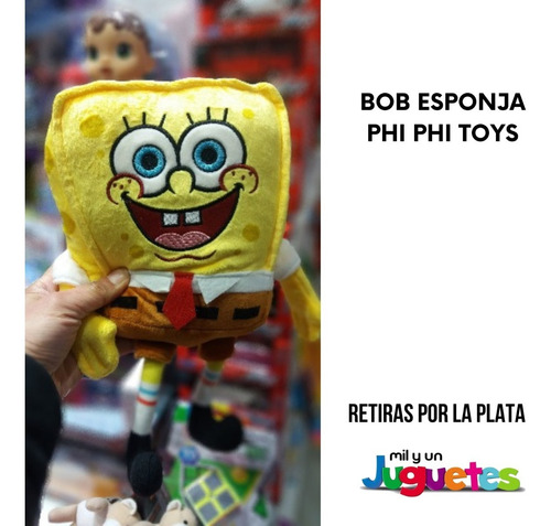 Imagen 4 de 6 de Peluche Premium Bob Esponja Phi Phi Toys La Plata