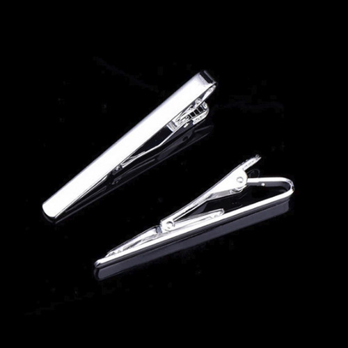 Pisacorbatas Clip De Corbata Elegante Hombre Slim Plata