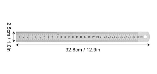 Regla De Metal 30 Cm 30 Cm Longitud Medible Escala Clara Pre