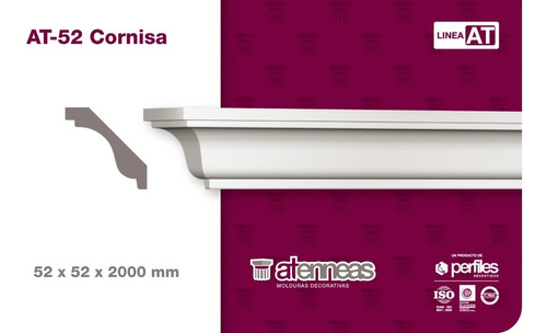 Moldura Cornisa Interior Atenneas Telgopor At-52 X 2mt