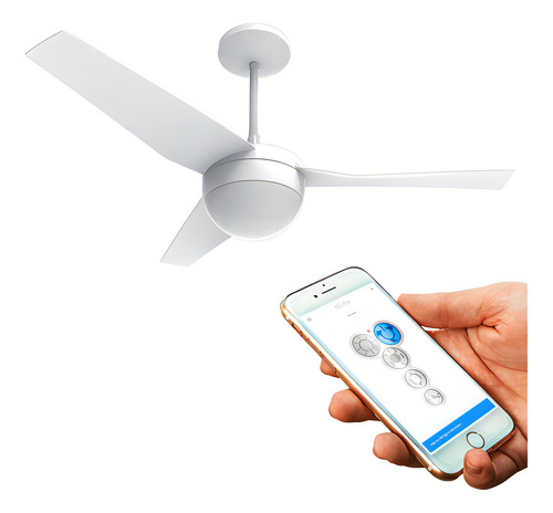 Ventilador De Teto Com Controle Remoto Jet 220v Aliseu Cor da estrutura Branco