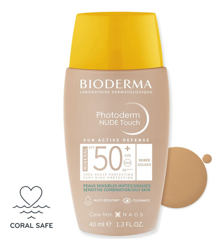 Protector Solar Bioderma Nude Touch Spf50 Dorado